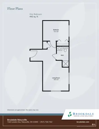 Floorplan of Brookdale Marysville, Assisted Living, Marysville, OH 3