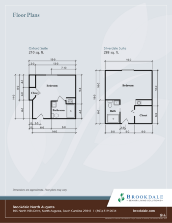 Floorplan of Brookdale North Augusta, Assisted Living, North Augusta, SC 1