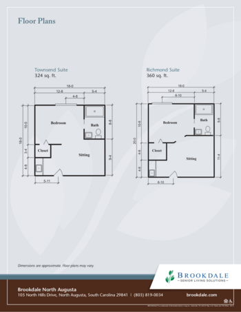 Floorplan of Brookdale North Augusta, Assisted Living, North Augusta, SC 2