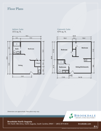 Floorplan of Brookdale North Augusta, Assisted Living, North Augusta, SC 3