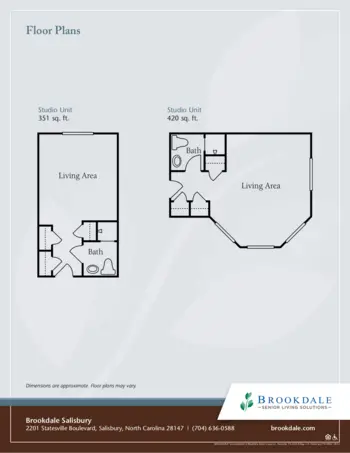Floorplan of Brookdale Salisbury, Assisted Living, Salisbury, NC 2