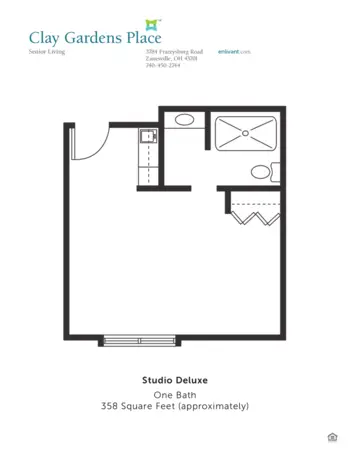 Floorplan of Clay Gardens Place, Assisted Living, Zanesville, OH 2