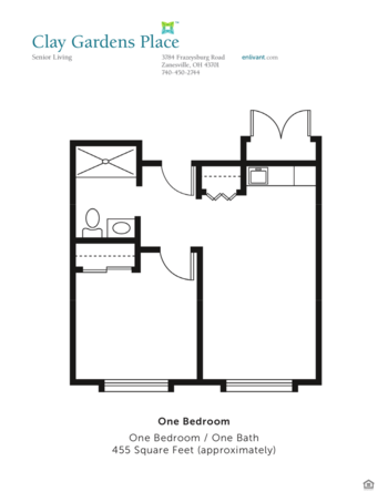 Floorplan of Clay Gardens Place, Assisted Living, Zanesville, OH 3