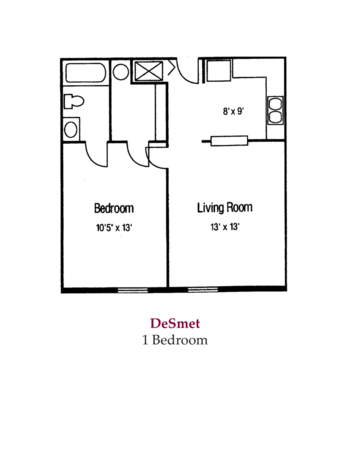 Floorplan of DeSmet Retirement Community, Assisted Living, Florissant, MO 1