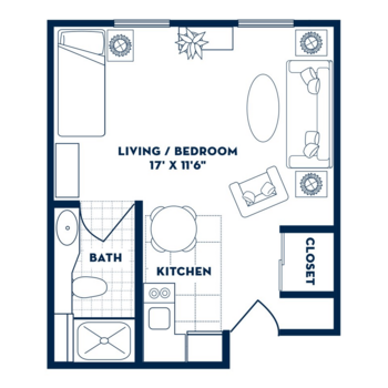 Floorplan of Fairwinds - Brighton Court, Assisted Living, Lynnwood, WA 4