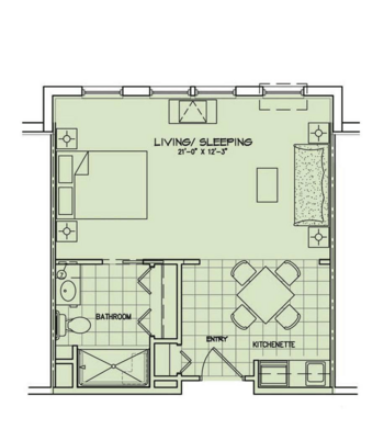 Floorplan of Grand Oaks of Okeechobee, Assisted Living, Okeechobee, FL 2