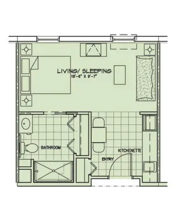 Floorplan of Grand Oaks of Okeechobee, Assisted Living, Okeechobee, FL 5