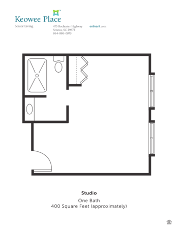Floorplan of Keowee Place, Assisted Living, Seneca, SC 1