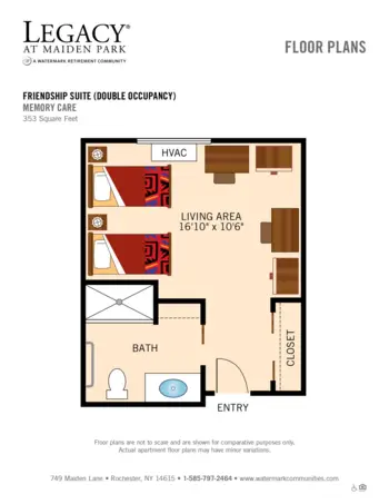 Floorplan of Legacy at Maiden Park, Assisted Living, Rochester, NY 3