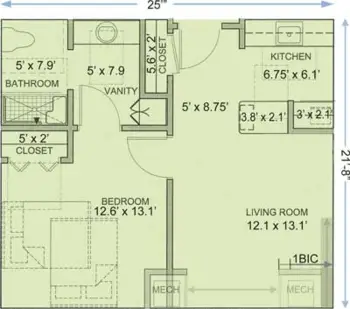 Floorplan of Lifepointe Village of Southaven, Assisted Living, Memory Care, Southaven, MS 1