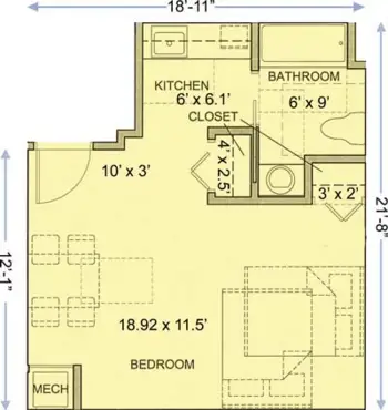 Floorplan of Lifepointe Village of Southaven, Assisted Living, Memory Care, Southaven, MS 4