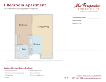 Floorplan of New Perspective Faribault, Assisted Living, Memory Care, Faribault, MN 1