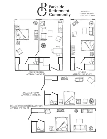 Floorplan of Parkside Retirement Community, Assisted Living, Auburn, WA 1