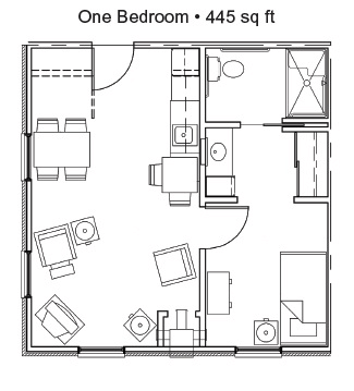 Floorplan of Prairie Hills at Ottumwa, Assisted Living, Memory Care, Ottumwa, IA 1