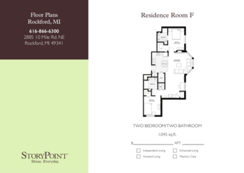 Floorplan of StoryPoint Rockford, Assisted Living, Rockford, MI 5