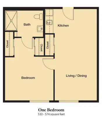 Floorplan of The Fountains of Hilltop, Assisted Living, Grand Junction, CO 2