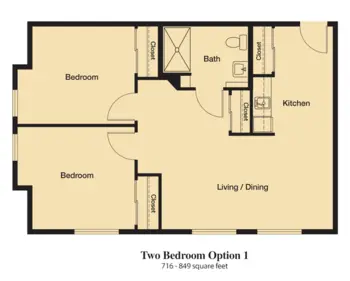Floorplan of The Fountains of Hilltop, Assisted Living, Grand Junction, CO 3