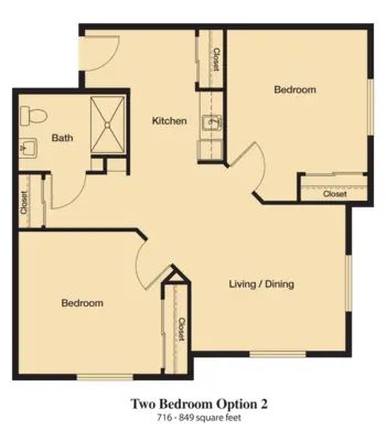 Floorplan of The Fountains of Hilltop, Assisted Living, Grand Junction, CO 4