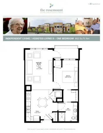 Floorplan of The Rosemount, Assisted Living, Memory Care, Rosemount, MN 4