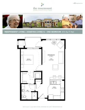Floorplan of The Rosemount, Assisted Living, Memory Care, Rosemount, MN 6