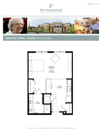 Floorplan of The Rosemount, Assisted Living, Memory Care, Rosemount, MN 12
