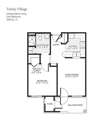 Floorplan of Trinity Village, Assisted Living, Papillion, NE 6