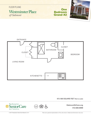 Floorplan of Westminster Place of Oakmont, Assisted Living, Oakmont, PA 5