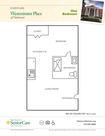 Floorplan of Westminster Place of Oakmont, Assisted Living, Oakmont, PA 6