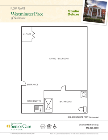 Floorplan of Westminster Place of Oakmont, Assisted Living, Oakmont, PA 7