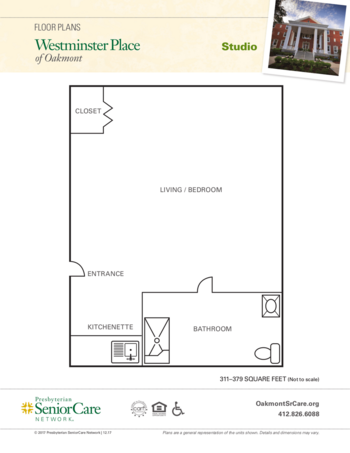 Floorplan of Westminster Place of Oakmont, Assisted Living, Oakmont, PA 8