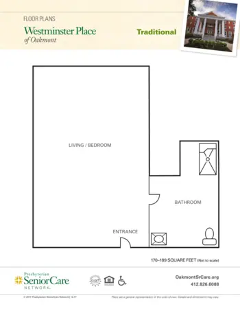 Floorplan of Westminster Place of Oakmont, Assisted Living, Oakmont, PA 9
