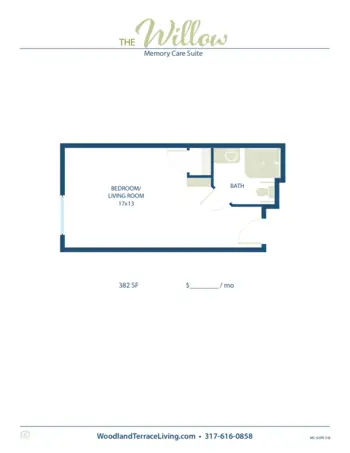 Floorplan of Woodland Terrace of Carmel, Assisted Living, Carmel, IN 14
