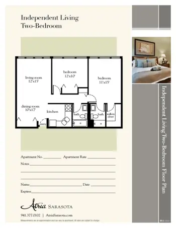 Floorplan of Atria Sarasota, Assisted Living, Sarasota, FL 3