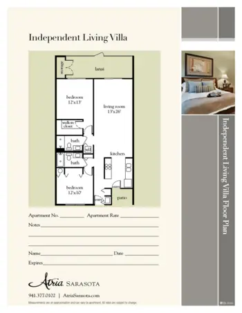 Floorplan of Atria Sarasota, Assisted Living, Sarasota, FL 4
