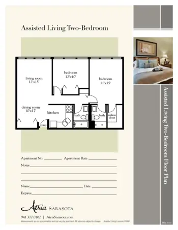 Floorplan of Atria Sarasota, Assisted Living, Sarasota, FL 8