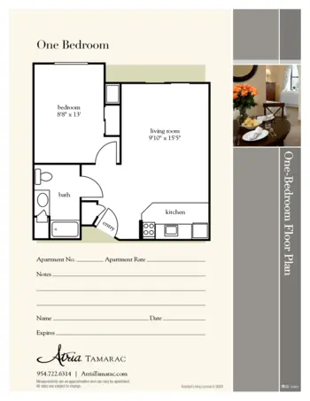 Floorplan of Atria Tamarac, Assisted Living, Tamarac, FL 2