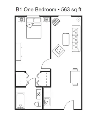 Floorplan of Bayside Terrace Assisted Living, Assisted Living, Memory Care, Coos Bay, OR 1