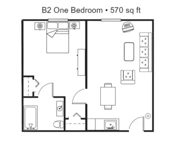 Floorplan of Bayside Terrace Assisted Living, Assisted Living, Memory Care, Coos Bay, OR 2