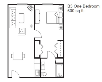 Floorplan of Bayside Terrace Assisted Living, Assisted Living, Memory Care, Coos Bay, OR 3