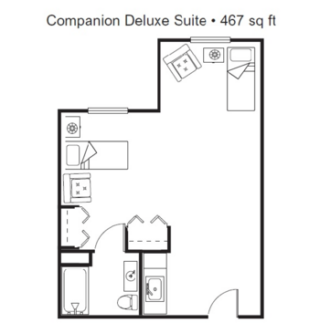Floorplan of Bayside Terrace Assisted Living, Assisted Living, Memory Care, Coos Bay, OR 7
