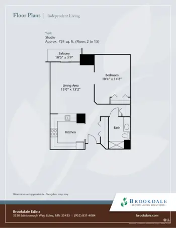 Floorplan of Brookdale Edina, Assisted Living, Memory Care, Edina, MN 1