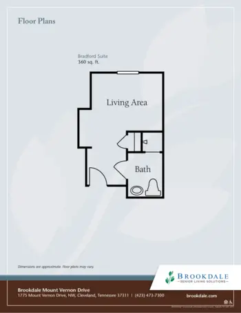 Floorplan of Brookdale Mount Vernon Drive, Assisted Living, Cleveland, TN 1