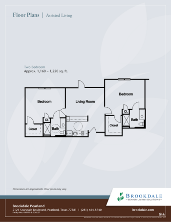Floorplan of Brookdale Pearland, Assisted Living, Pearland, TX 3