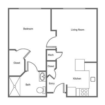 Floorplan of Chaucer Estates, Assisted Living, Wichita, KS 5