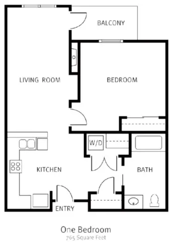 Floorplan of Courtyard Fountains, Assisted Living, Gresham, OR 2