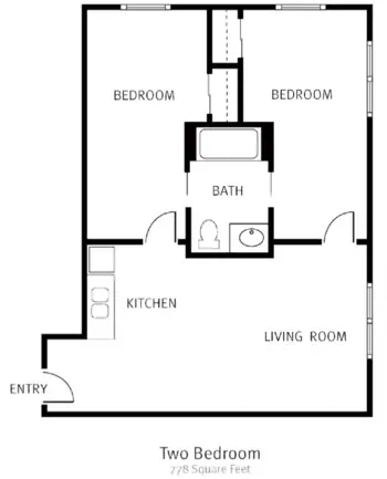 Floorplan of Courtyard Fountains, Assisted Living, Gresham, OR 8