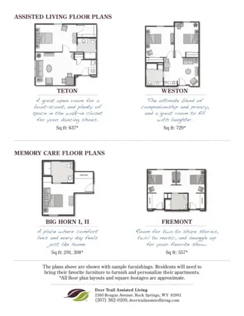 Floorplan of Deer Trail Assisted Living, Assisted Living, Rock Springs, WY 4