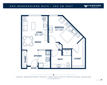 Floorplan of Fairwinds - Redmond, Assisted Living, Redmond, WA 3