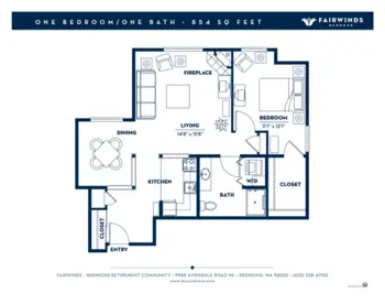 Floorplan of Fairwinds - Redmond, Assisted Living, Redmond, WA 5