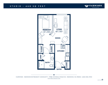 Floorplan of Fairwinds - Redmond, Assisted Living, Redmond, WA 7